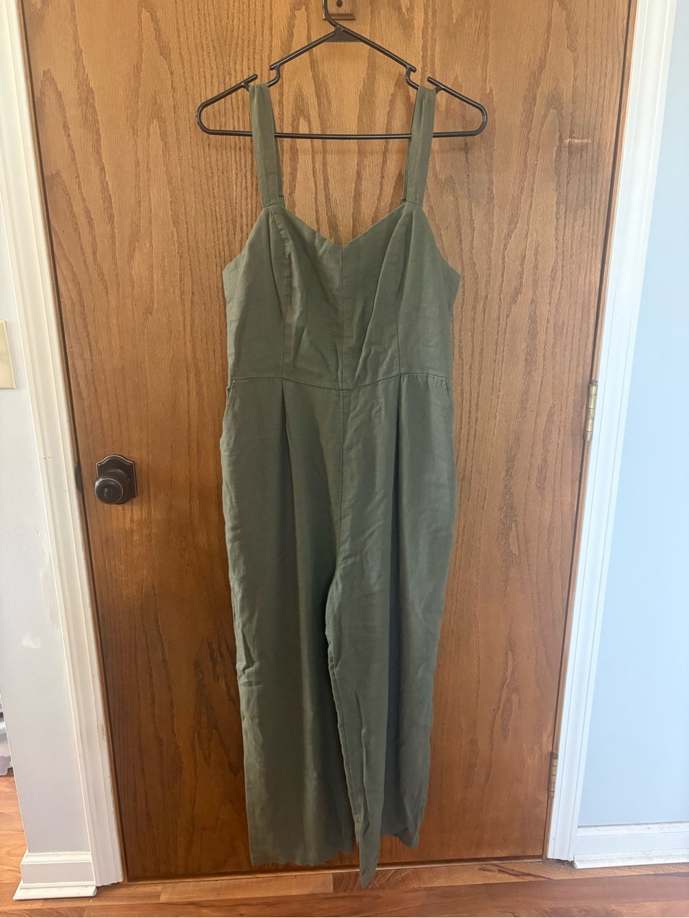 Old Navy Olive Green Wide-Strap Jumpsuit